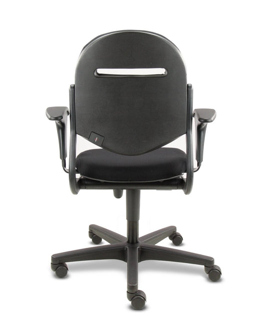 Ahrend 220 ergonomische bureaustoel, nieuwe stof zwart. - Re - Use24Bureaustoelen