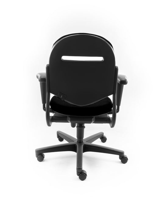 Ahrend 220 ergonomische bureaustoel, nieuwe stof zwart. - Re - Use24Bureaustoelen