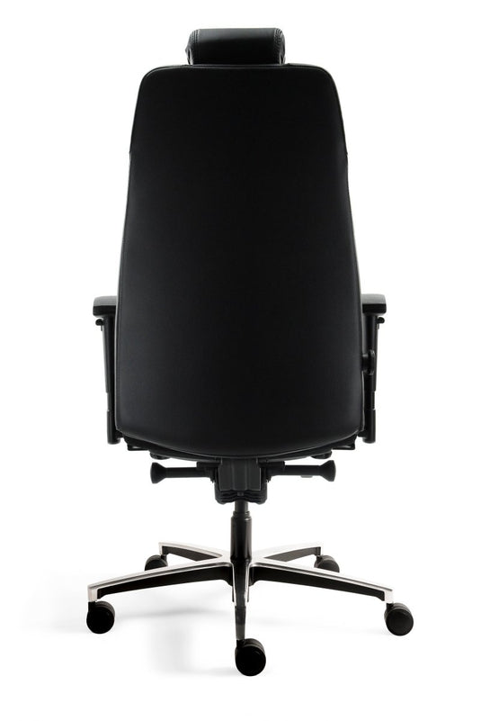 B1 in leer zwart - Re - Use24Bureaustoelen