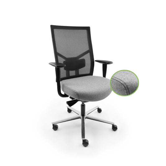 Bureaustoel Chairsupply MORRIS lichtgrijs - Re - Use24Bureaustoelen