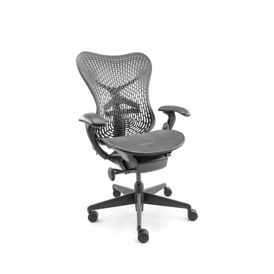 Bureaustoel Herman Miller Mirra Graphite Refurbished - Re - Use24Bureaustoelen