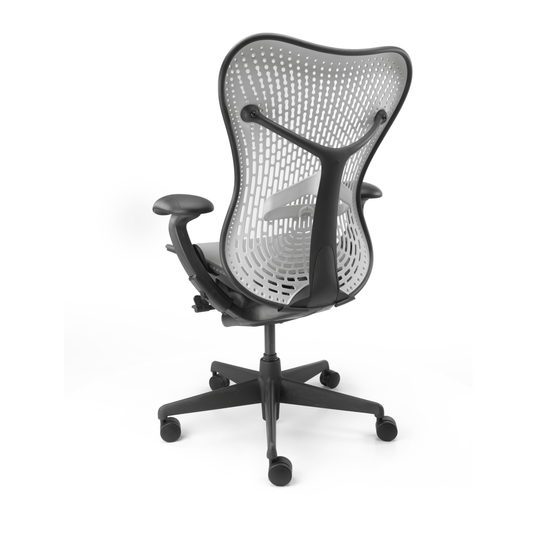 Bureaustoel Herman Miller Mirra wit/grijs Refurbished - Re - Use24Bureaustoelen