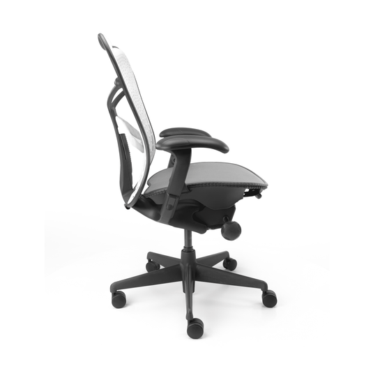 Bureaustoel Herman Miller Mirra wit/grijs Refurbished - Re - Use24Bureaustoelen
