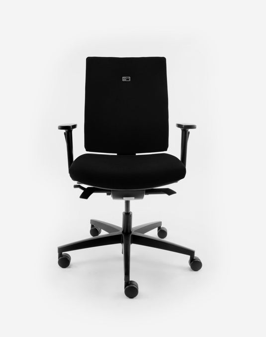 Ergonomische bureaustoel Viasit Linea, zwart, refurbished - Re - Use24Bureaustoelen