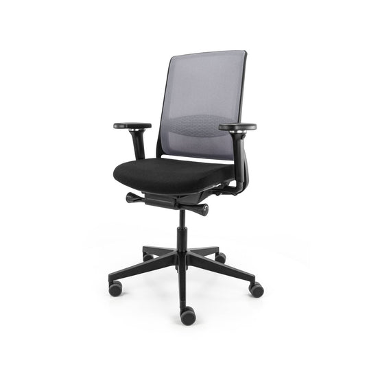 Gispen Zinn Smart Netweave Zwart/Grijs 4D pad - Re - Use24Bureaustoelen