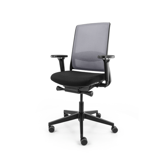 Gispen Zinn Smart NPR Netweave Zwart/Grijs 4D pad - Re - Use24Bureaustoelen