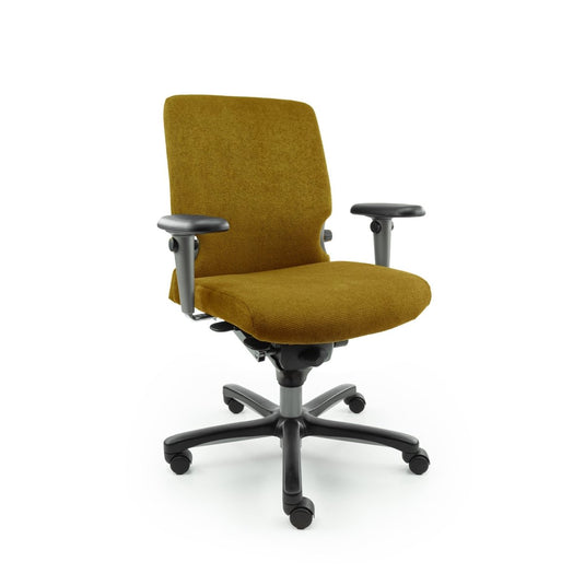 Haworth Comforto 77 Regain Geel Refurbished Bureaustoel - Re - Use24Bureaustoelen