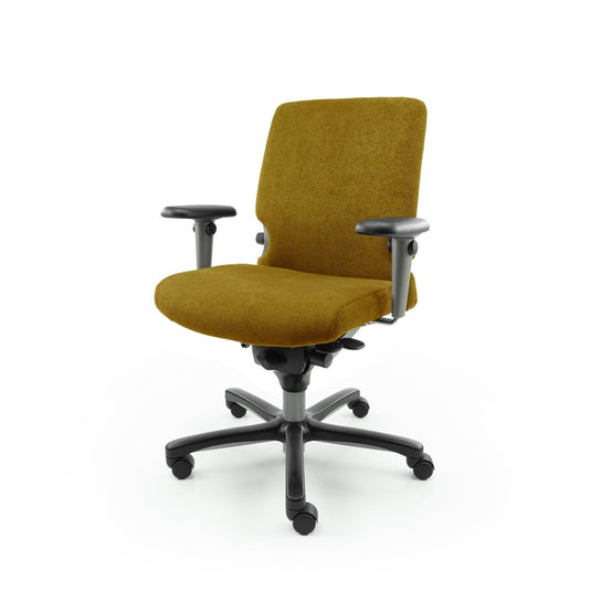 Haworth Comforto 77 Regain Geel Refurbished Bureaustoel - Re - Use24Bureaustoelen