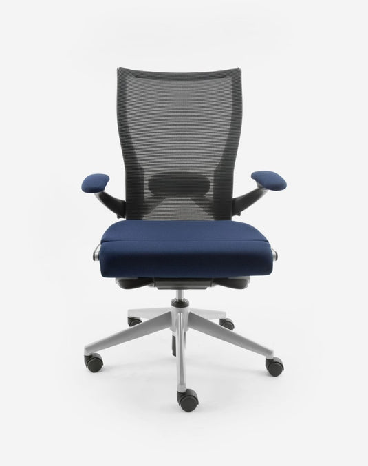 Haworth Comforto X99 Originele Stof Blauw - Re - Use24Bureaustoelen