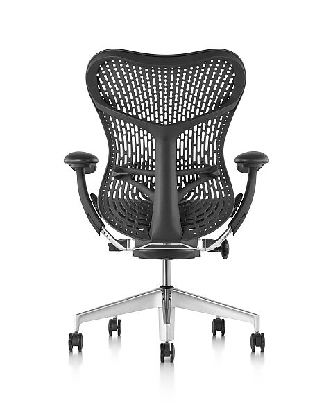 Herman Miller Mirra Graphite / Chroom Refurbished Bureaustoel - Re-Use24Bureaustoelen