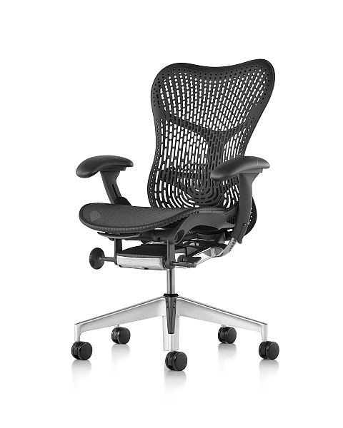 Herman Miller Mirra Graphite / Chroom Refurbished Bureaustoel - Re-Use24Bureaustoelen