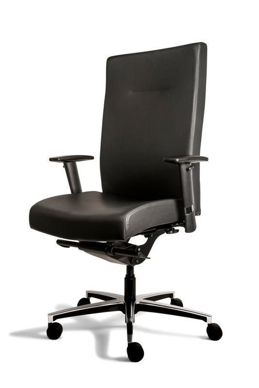 Re - Use24 Manager XL Leer - Re - Use24Bureaustoelen