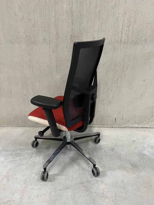 Refurbished 787 Edition alu Fenice Rood/Wit Zitting (B12) - Re - Use24Bureaustoelen