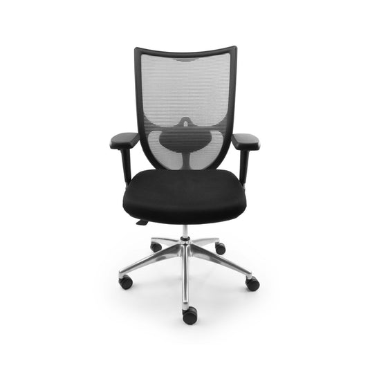 Refurbished Bureaustoel 777 NPR Grijs Rug - Re - Use24Bureaustoelen