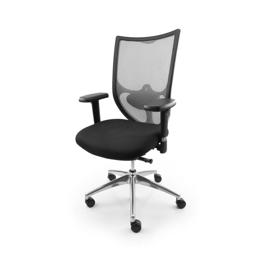 Refurbished Bureaustoel 777 NPR Grijs Rug - Re - Use24Bureaustoelen