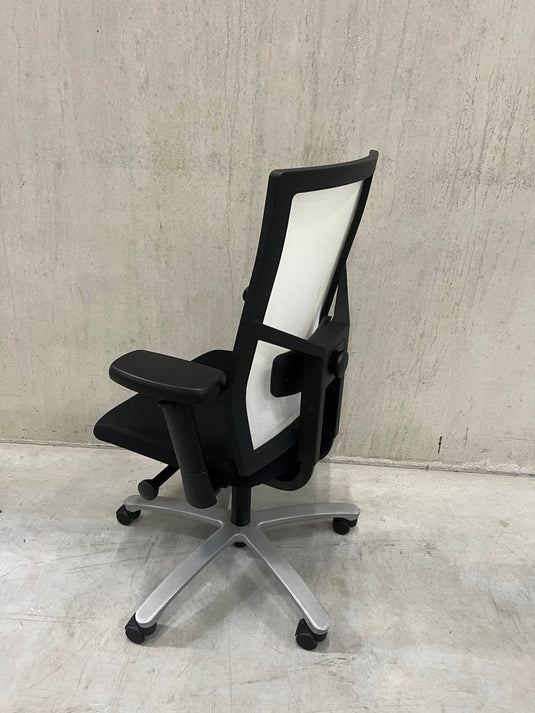 Refurbished bureaustoel 787 Edition Alu rug wit, zilver base (B11) - Re - Use24Bureaustoelen