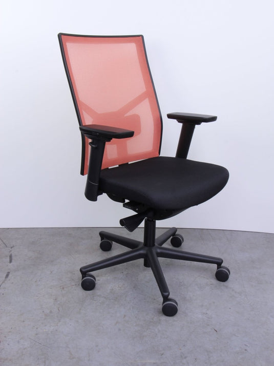 Refurbished bureaustoel 787 Edition Nylon rug mesh oranje (C5) - Re - Use24Bureaustoelen