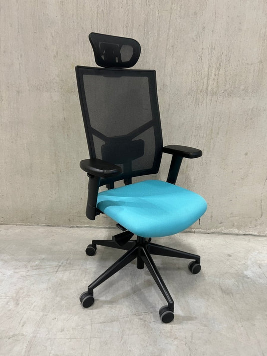 Refurbished bureaustoel 787 Edition Nylon zitting lichtblauw (B8) - Re - Use24Bureaustoelen