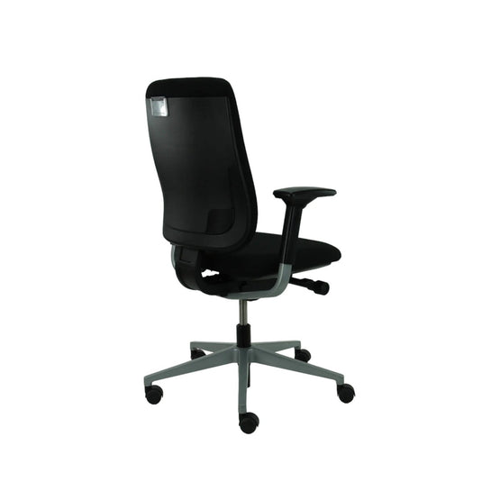 Steelcase Reply, nieuwe stof zwart, Refurbished - Re-Use24