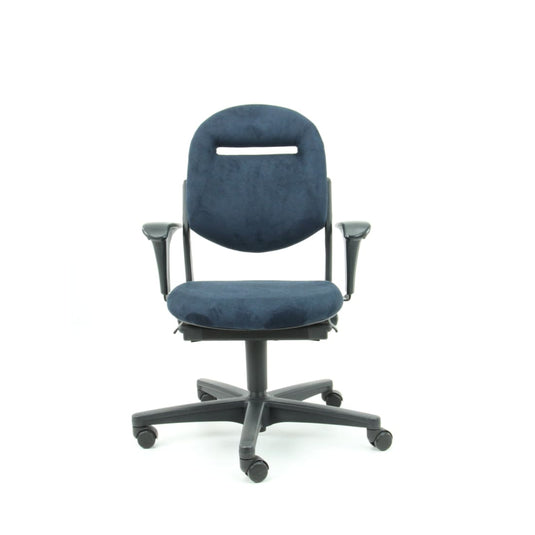 Ahrend 220 ergonomische bureaustoel, nieuwe stof Regain Blauw. - Re-Use24