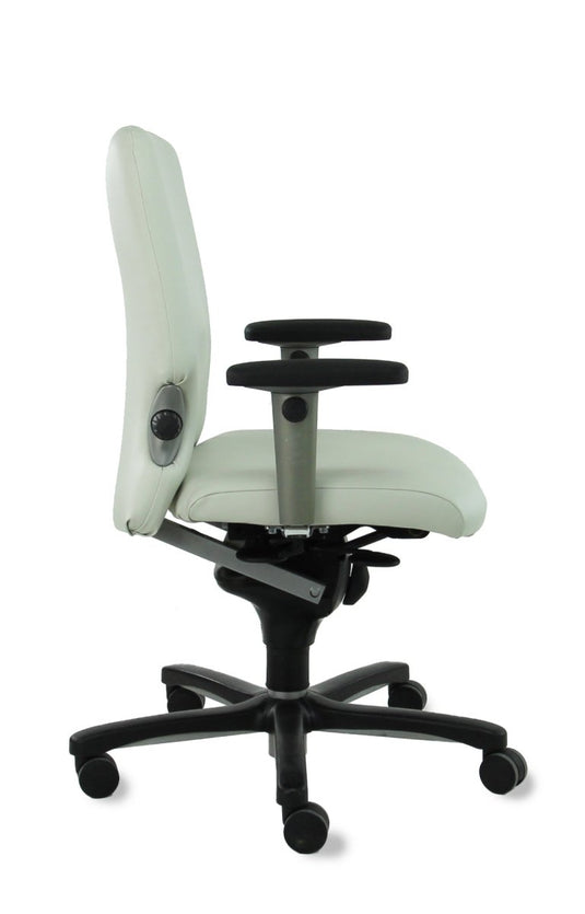 Haworth comforto 77 NPR bureaustoel Kunstleder Wit - Re-Use24