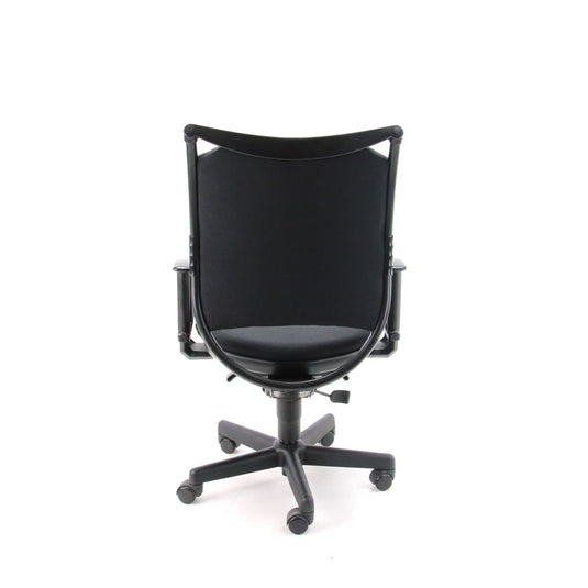 Interstuhl Intros bureaustoel zwart, nieuwe stof zwart - Re-Use24