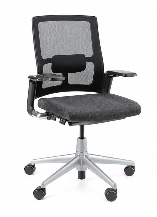 Ahrend 2020 Originele Stof Antraciet Refurbished - Re-Use24Bureaustoelen