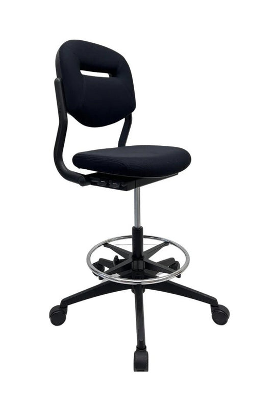 Ahrend 220 lage rug originele stof Refurbished Kassastoel - Re-Use24Werkstoelen
