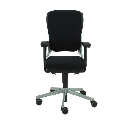 Ahrend 230 Hoge Rug Chroom Mirage Zwart Refurbished Bureaustoel - Re-Use24