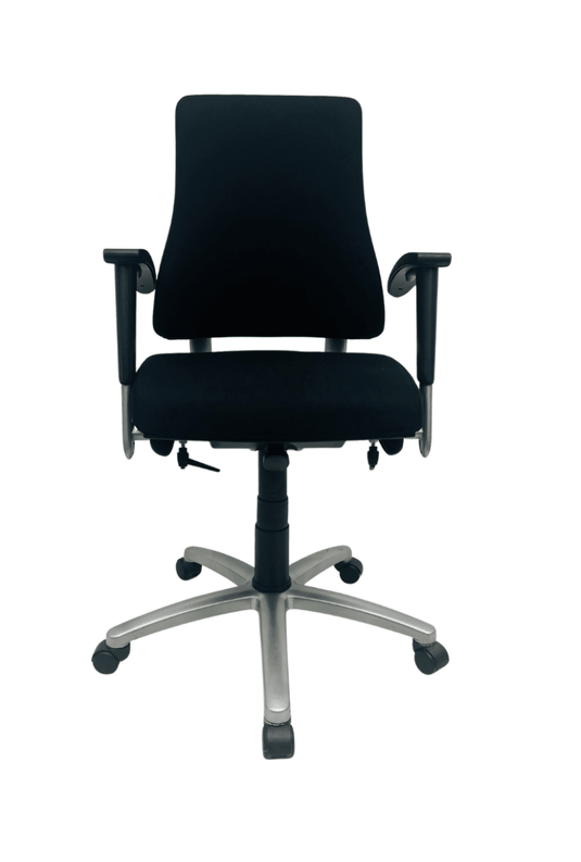 BMA Axia Hoge Rug Mirage Zwart Grijs Frame 2D - Re-Use24Bureaustoelen