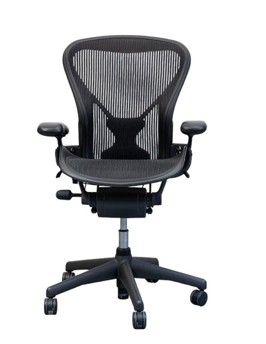 Bureaustoel Herman Miller Aeron "B" Posturefit refurbished - Re-Use24Bureaustoelen