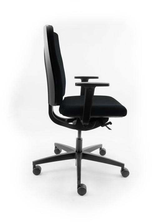 Ergonomische bureaustoel Viasit Linea, zwart, refurbished - Re - Use24Bureaustoelen