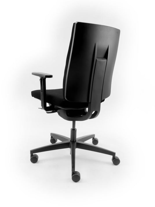 Ergonomische bureaustoel Viasit Linea, zwart, refurbished - Re - Use24Bureaustoelen