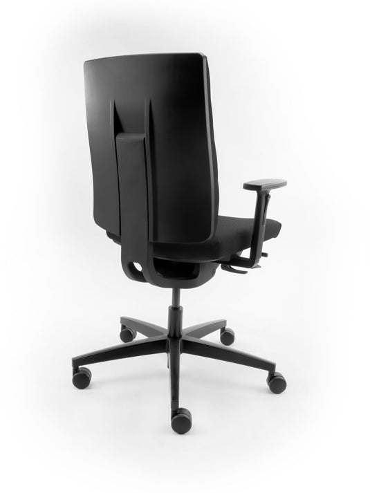 Ergonomische bureaustoel Viasit Linea, zwart, refurbished - Re - Use24Bureaustoelen
