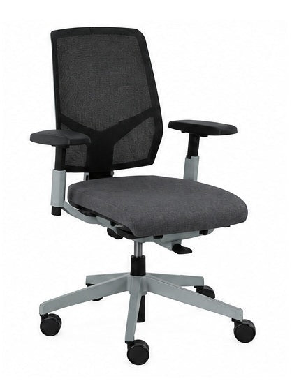 Giroflex 68 Netweave Originele Stof Grijs Refurbished Bureaustoel - Re-Use24