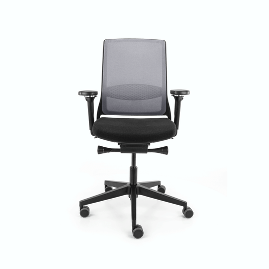 Gispen Zinn Smart NPR Netweave Zwart/Grijs 4D pad - Re - Use24Bureaustoelen