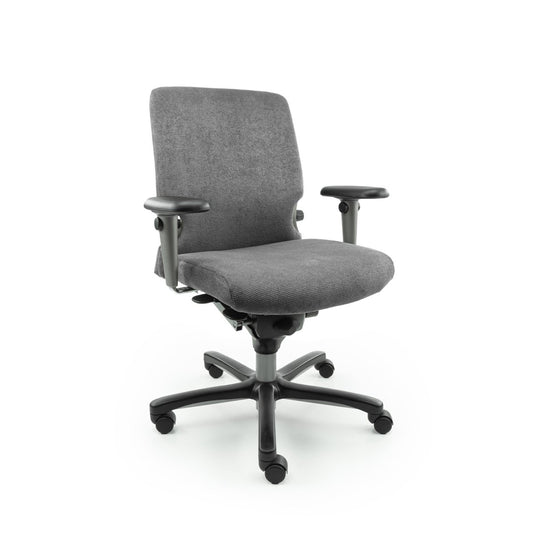 Haworth comforto 77, ergonomisch Metal Grey org. - Re - Use24Bureaustoelen