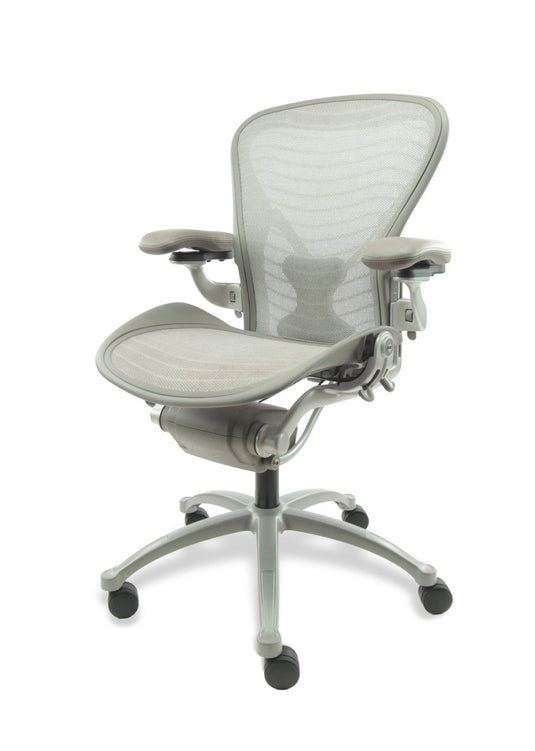 Herman Miller Aeron "B" Posturefit Titanium Refurbished - Re - Use24Bureaustoelen