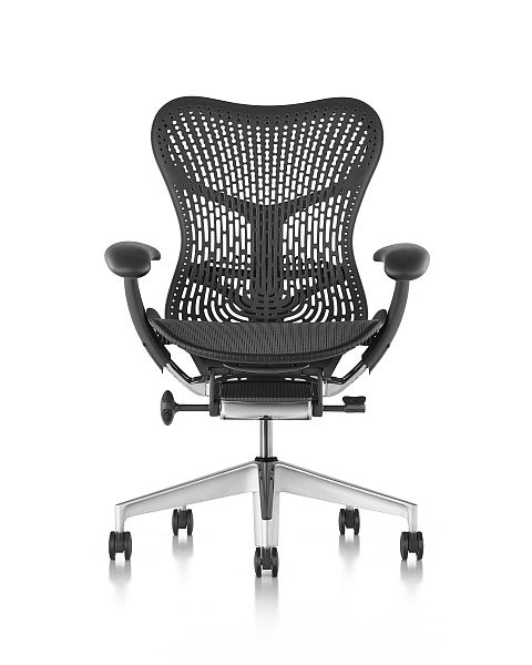Herman Miller Mirra Graphite / Chroom Refurbished Bureaustoel - Re-Use24Bureaustoelen