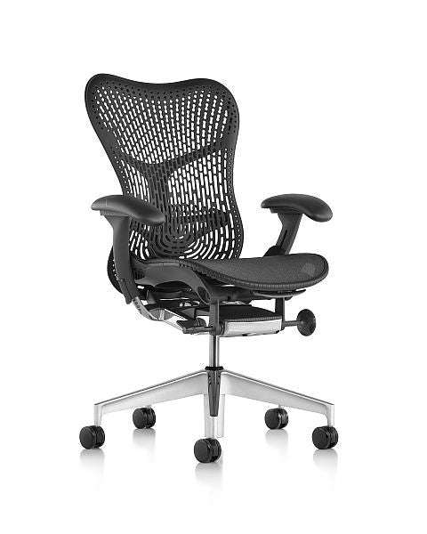 Herman Miller Mirra Graphite / Chroom Refurbished Bureaustoel - Re-Use24Bureaustoelen