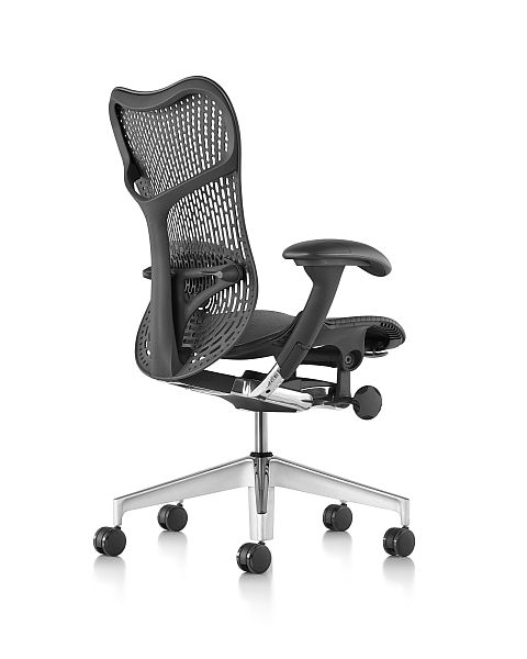 Herman Miller Mirra Graphite / Chroom Refurbished Bureaustoel - Re-Use24Bureaustoelen