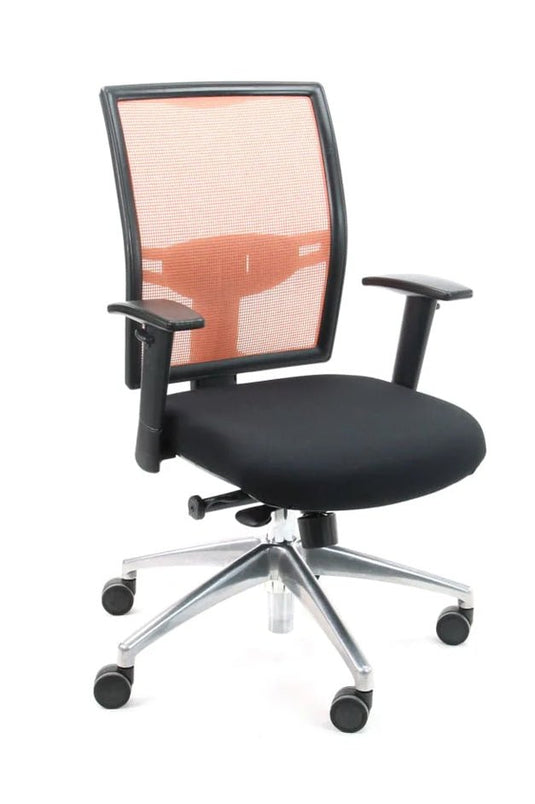 Re-Use24 9060 Oranje Mesh Refurbished Bureaustoel - Re-Use24Bureaustoelen