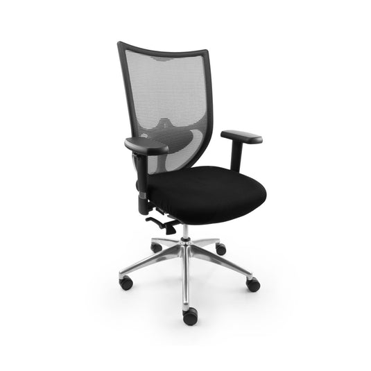Refurbished Bureaustoel 777 NPR Grijs Rug - Re - Use24Bureaustoelen
