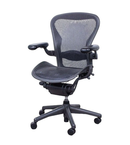 Refurbished bureaustoel Herman Miller Aeron "C" full options - Re-Use24