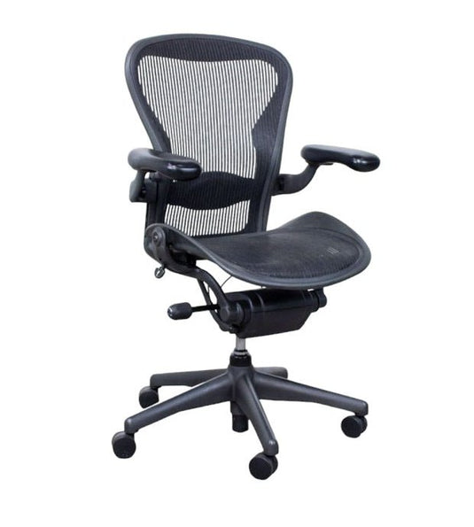 Refurbished bureaustoel Herman Miller Aeron "C" full options - Re-Use24