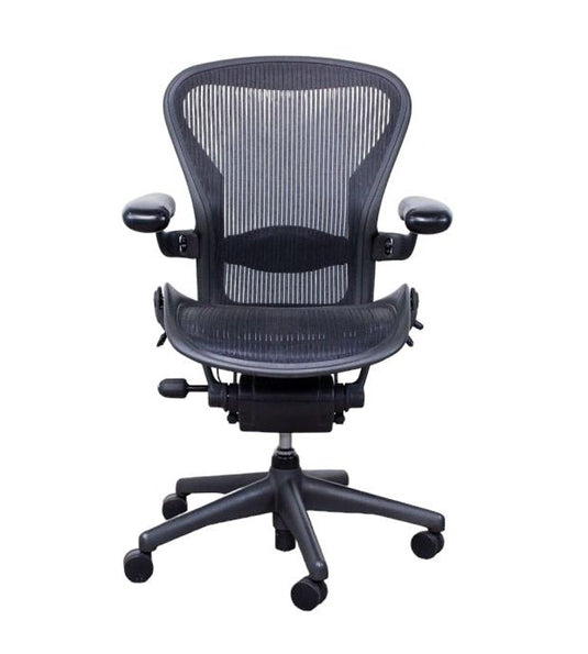 Refurbished bureaustoel Herman Miller Aeron "C" full options - Re-Use24