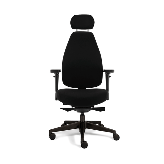 Refurbished Therapod X HR in stof Mirage zwart - Re - Use24Bureaustoelen