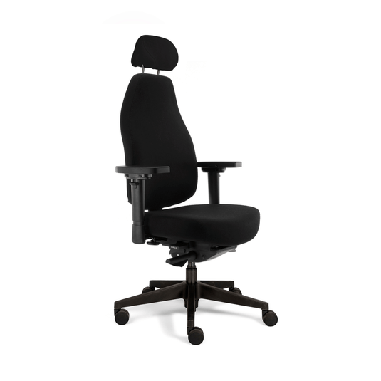 Refurbished Therapod X HR in stof Mirage zwart - Re - Use24Bureaustoelen