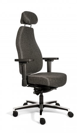 Refurbished Therapod X HR in Wolfit Fenice Donkergrijs - Re - Use24Bureaustoelen