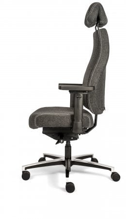 Refurbished Therapod X HR in Wolfit Fenice Donkergrijs - Re - Use24Bureaustoelen